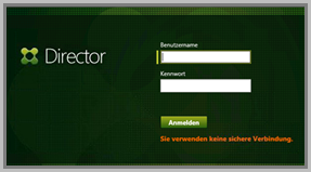 Wie die Logondomäne in Director setzen und verstecken No logon domain field