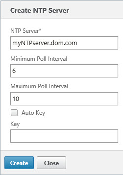 Ns Create Ntpserver