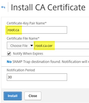 Netscaler and Certificates: The Easy Way Blogs Ns Install Root Cer