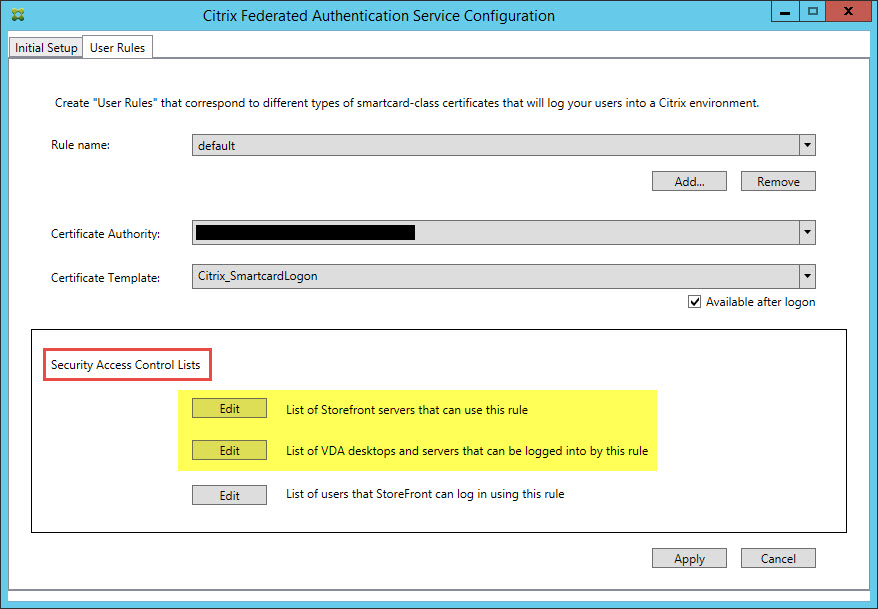 Ein Blick auf Citrix Federated Authentication Service (FAS) Blog Fas User Acl