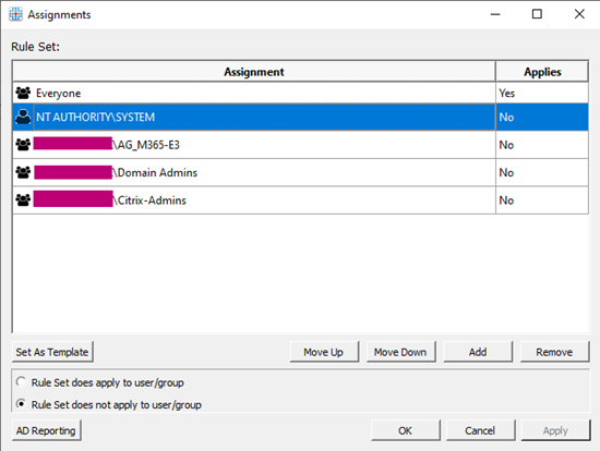 FSLogix Regeln FSLogix Rules