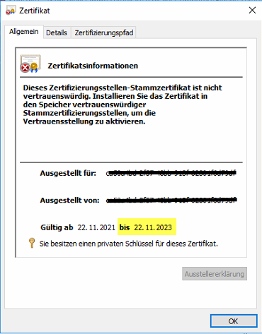 MFA Client Zertifikat MFA Client Zertifikat